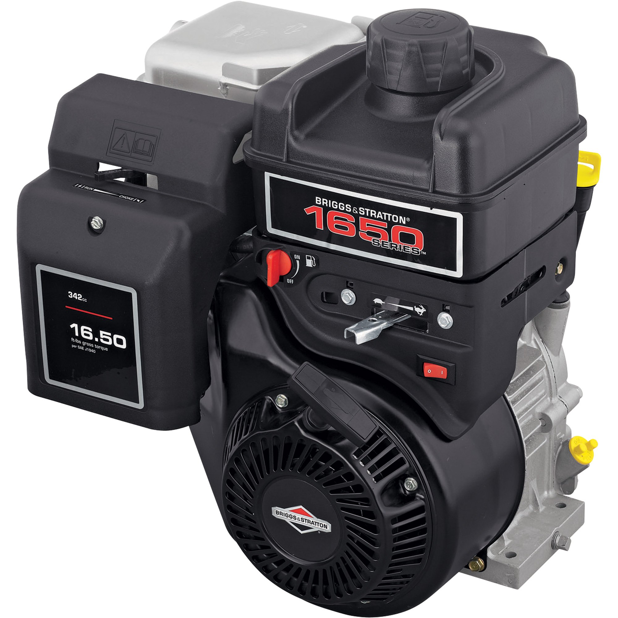 Briggs & Stratton 1650 Series Engine — 342cc, 1in. Dia. x 2 21/32"L Shaft, Model# 21S232-1036-F1